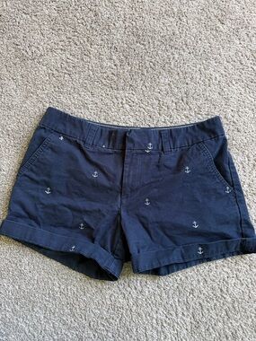 Tommy Hilfiger Navy Shorts with White Anchor Embroidery